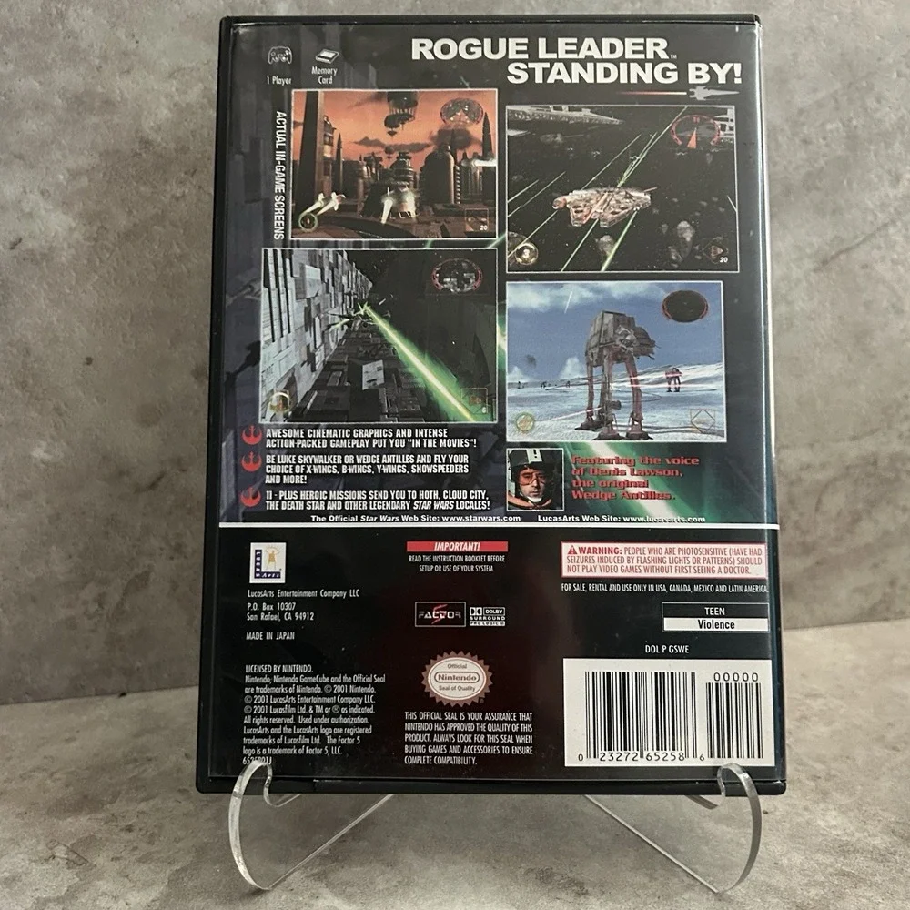 Star Wars: Rogue Leader -- Rogue Squadron II Nintendo GameCube, 2001 CIB Works